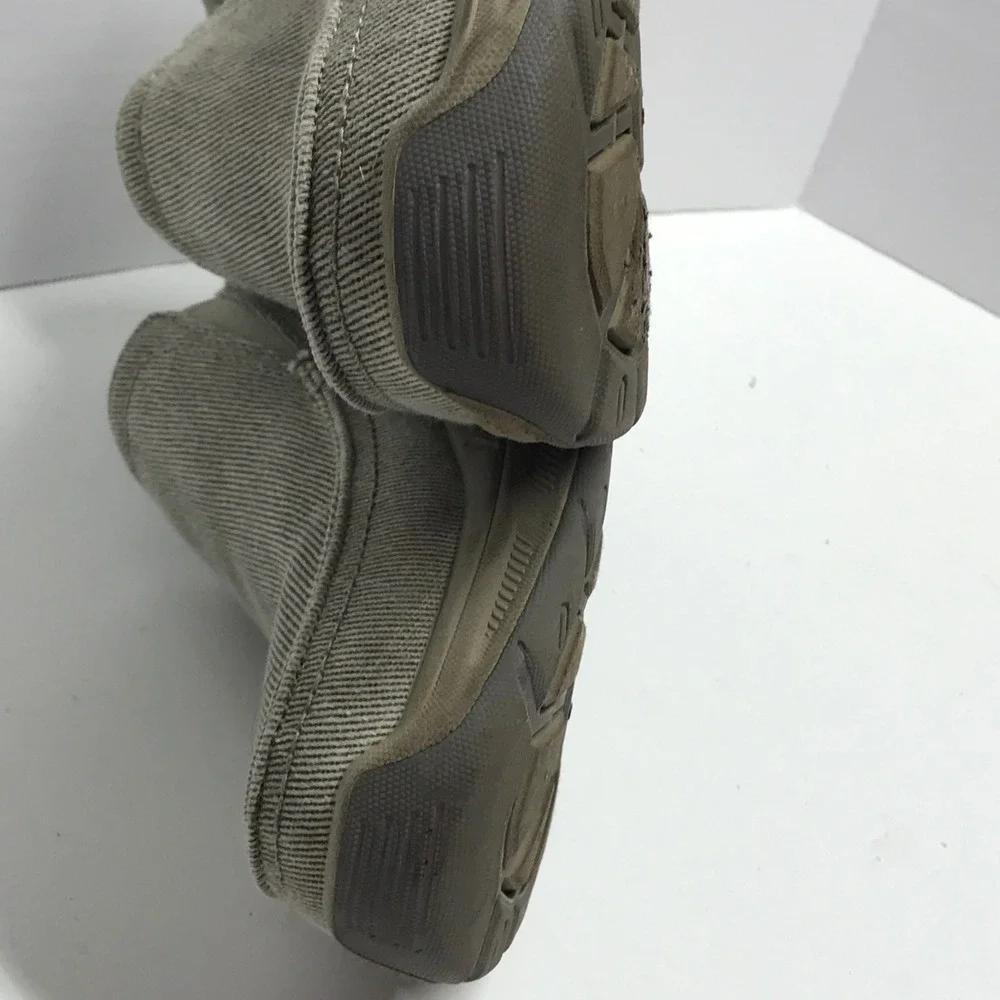 Skechers Mens‎ relaxed fit Canvas Slip On Loafers Khaki Tan Moc Toe Casual Shoes